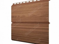Металлический сайдинг Grand Line Экобрус gofr Honey Wood 0,45 Print Twincolor